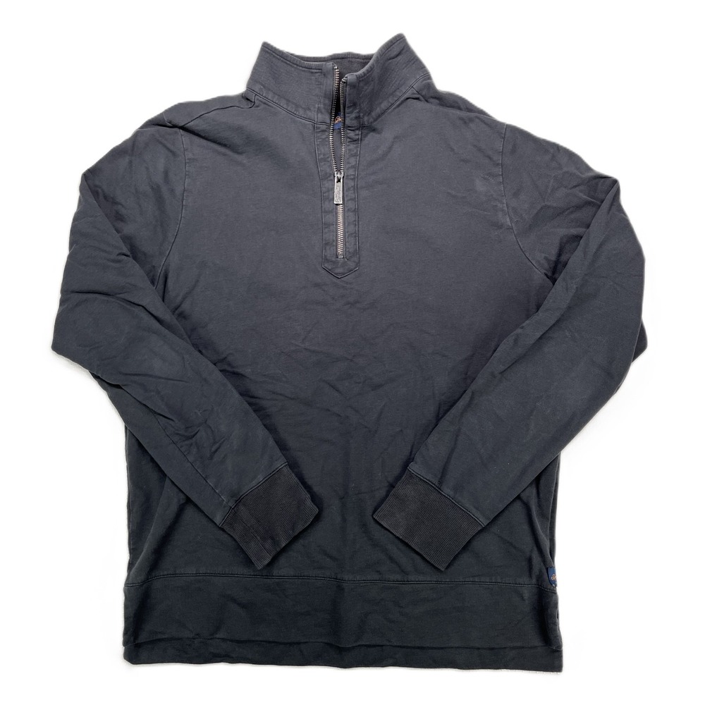 GoodMan Brand Men's Long Sleeves All In 1/4 Zip Pullover Soft Gray Size M